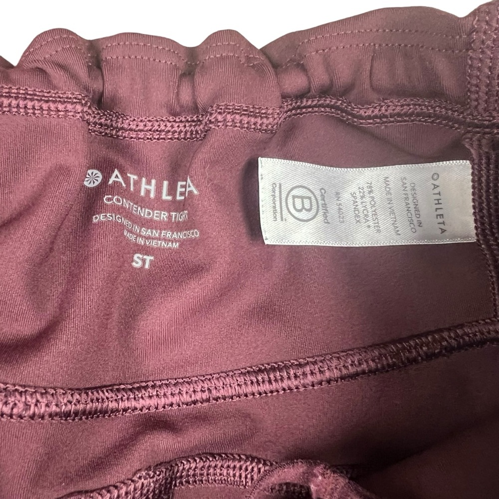 Athleta women’s plum purple ankle length athletic leggings ST - Picture 7 of 10